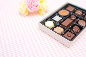 箱に入ったバレンタインチョコ