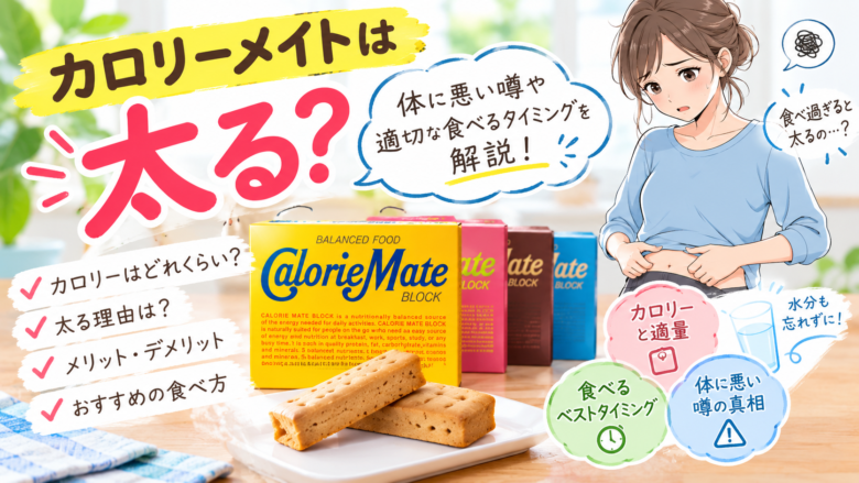 カロリーメイトは太る?体に悪い噂や食べ過ぎのリスク、適切な食べるタイミングを解説