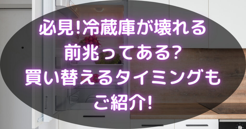 扉が開いた冷蔵庫