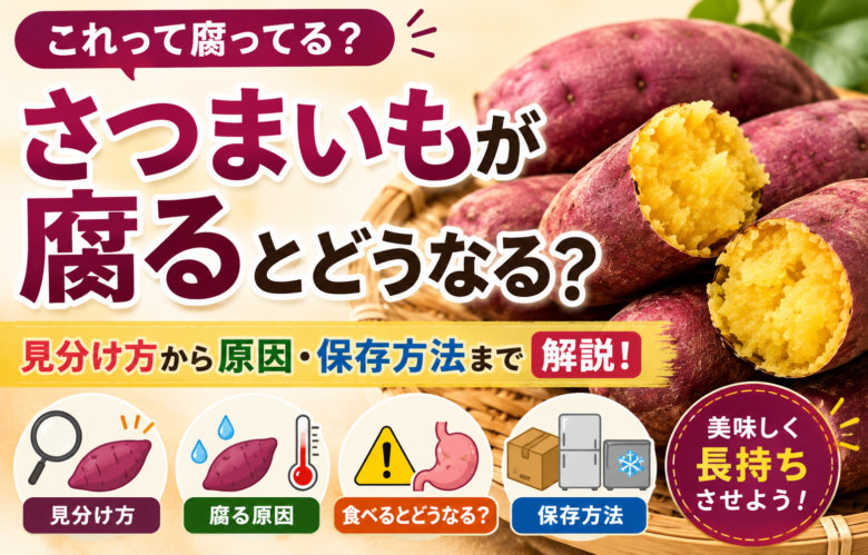 さつまいもが腐るとどうなる?見分け方と保存方法