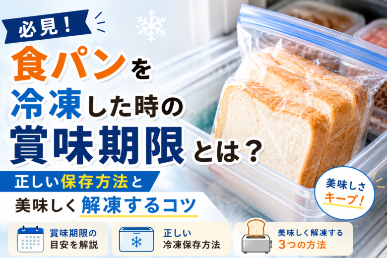 食パンを冷凍した時の賞味期限と正しい保存方法・解凍方法